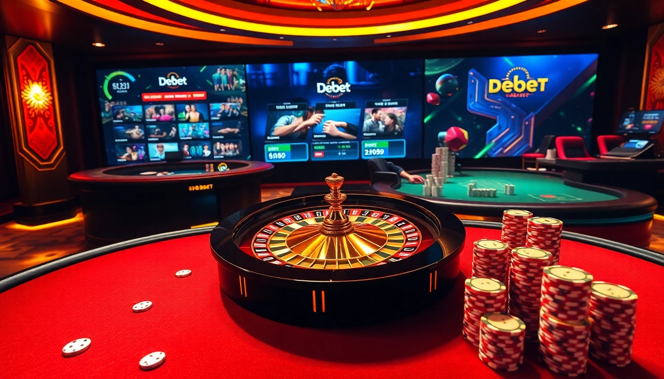Engaged players at https://debet.br.com/ enjoying casino games like poker and roulette.