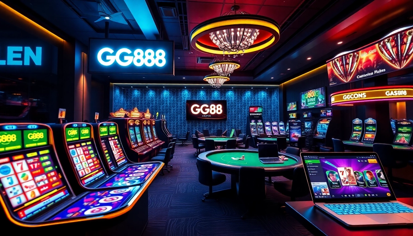 Experience the excitement of online gaming with GG88.asia, featuring a modern digital casino atmosphere.