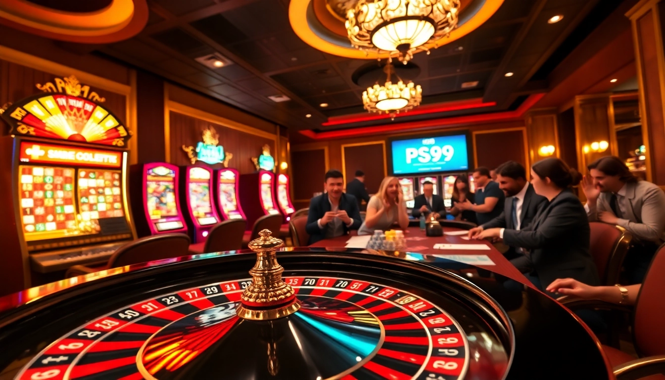 Experience thrilling gameplay at PS99 as players engage in casino games and exciting betting.