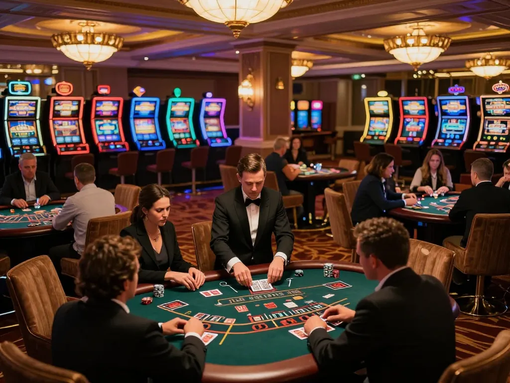 Players engaging in strategic gameplay at a reputable casino, showcasing trusted nhà cái uy tín.