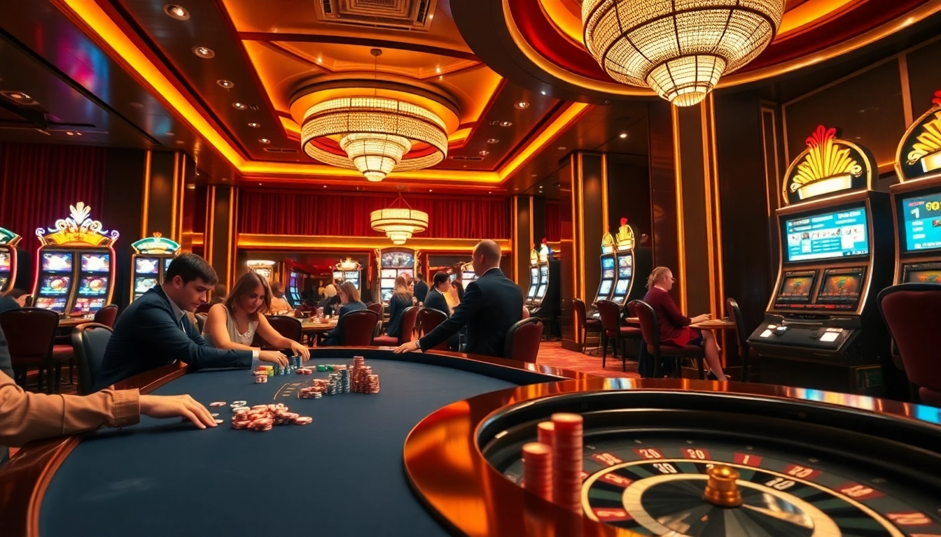 S8 casino players at a modern poker table showcasing excitement and vibrant atmosphere.