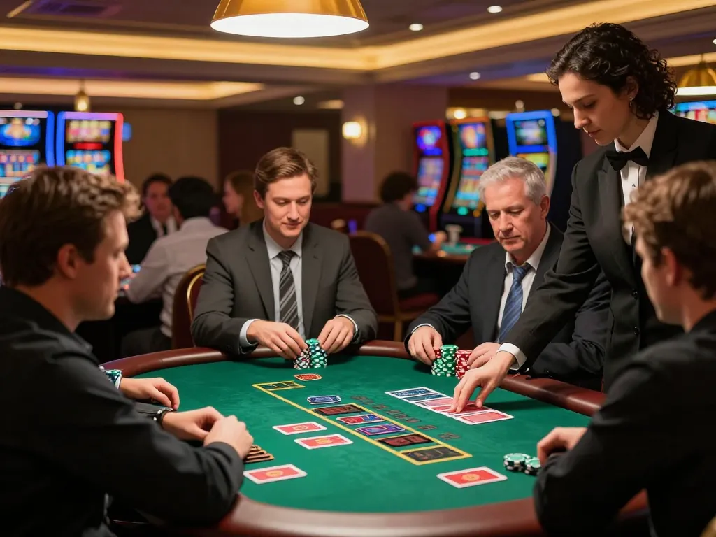 Players at 68win focus on strategic moves in a live dealer blackjack game