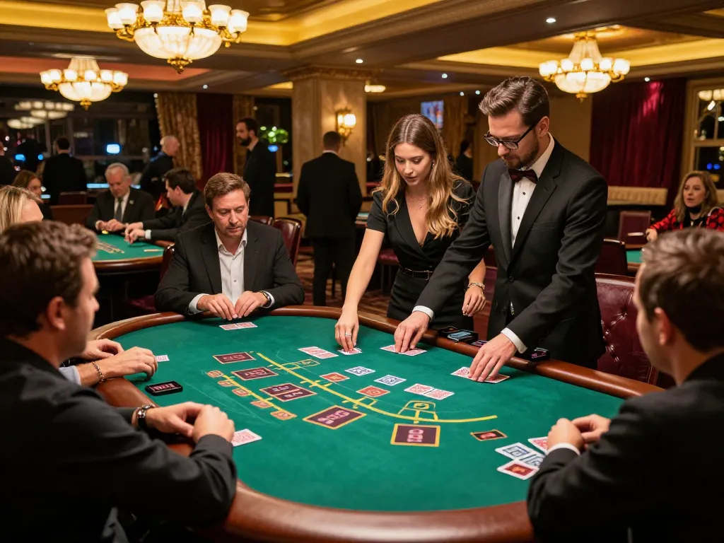Players enjoying blackjack at ALO8 casino, showcasing vibrant gameplay and strategic action
