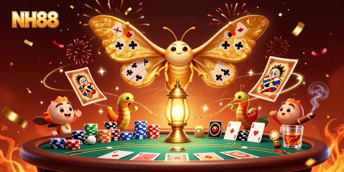 Experience thrilling moments at NH88 with a vibrant illustration showcasing casino excitement and key elements.