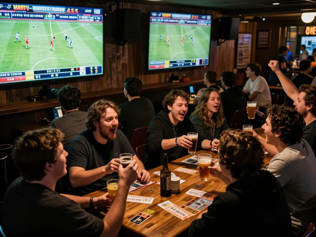 Experience the thrill of live sports betting at vipwin2 with excited fans cheering for their teams.