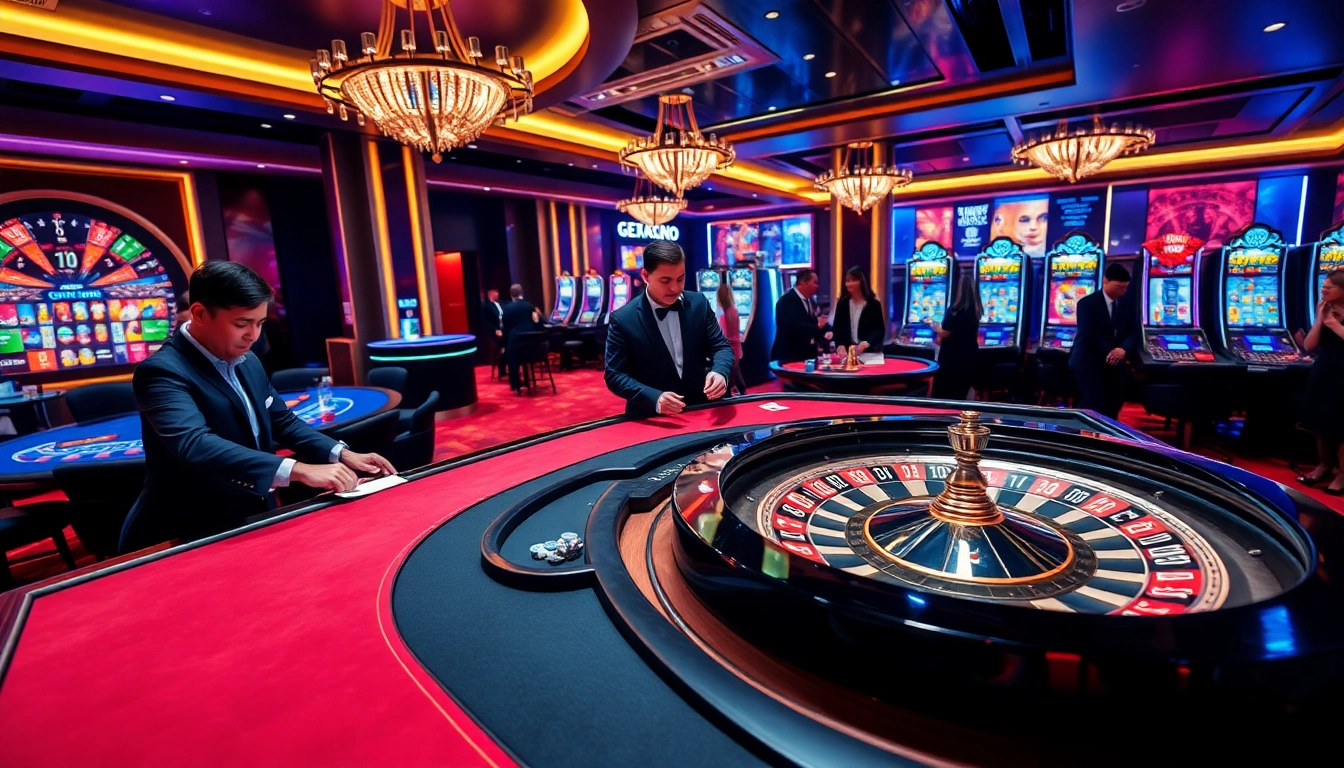 Experience the excitement of winning at 8s86.com with vibrant casino gaming tables and dynamic roulette action.