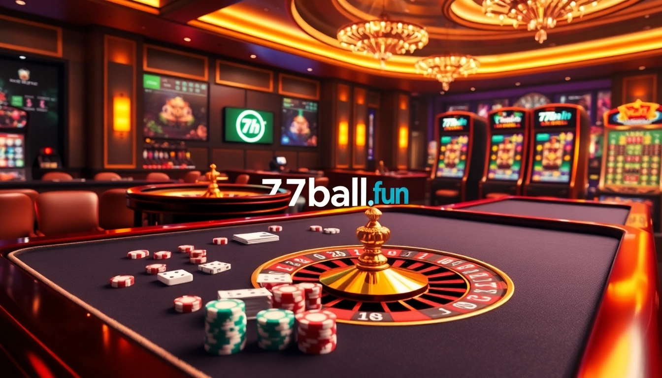 Experience the thrill of betting at https://77ball.fun/ with vibrant casino tables and exciting games.