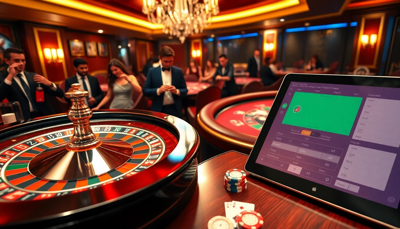 Experience the thrill of gambling at fabet3.com with vibrant casino tables and digital betting interfaces.