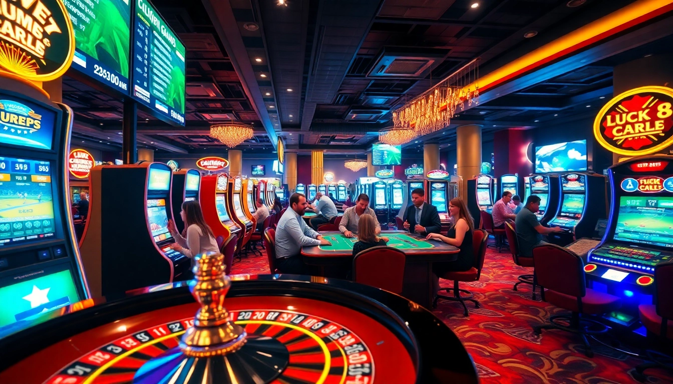 Experience the thrill of winning at luck8, with vibrant slot machines and live gaming tables.