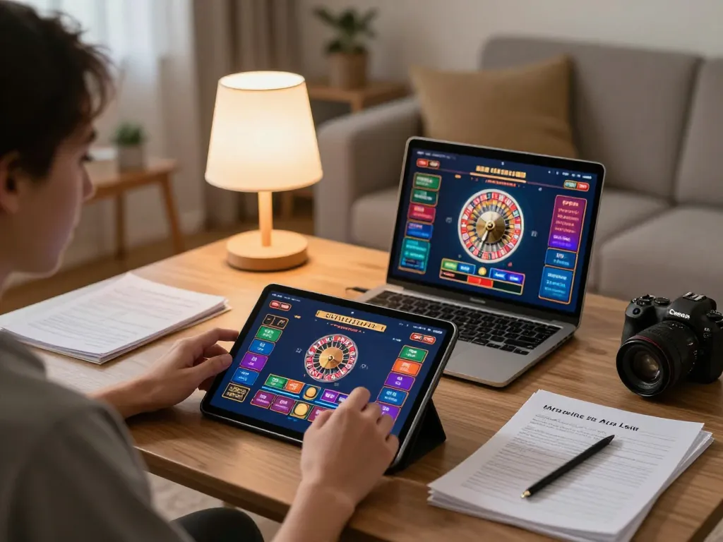 C186 online platform user mastering roulette strategy at home, focused gaming experience.