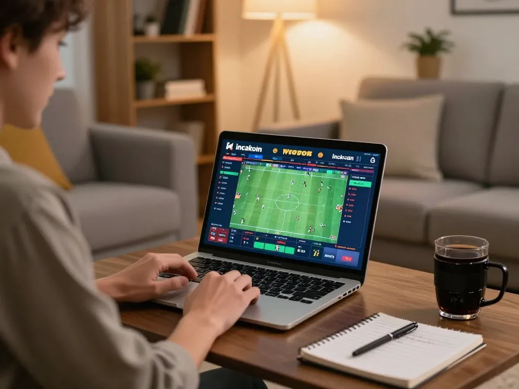Betting on incakoin events from the comfort of home during an exciting live game.