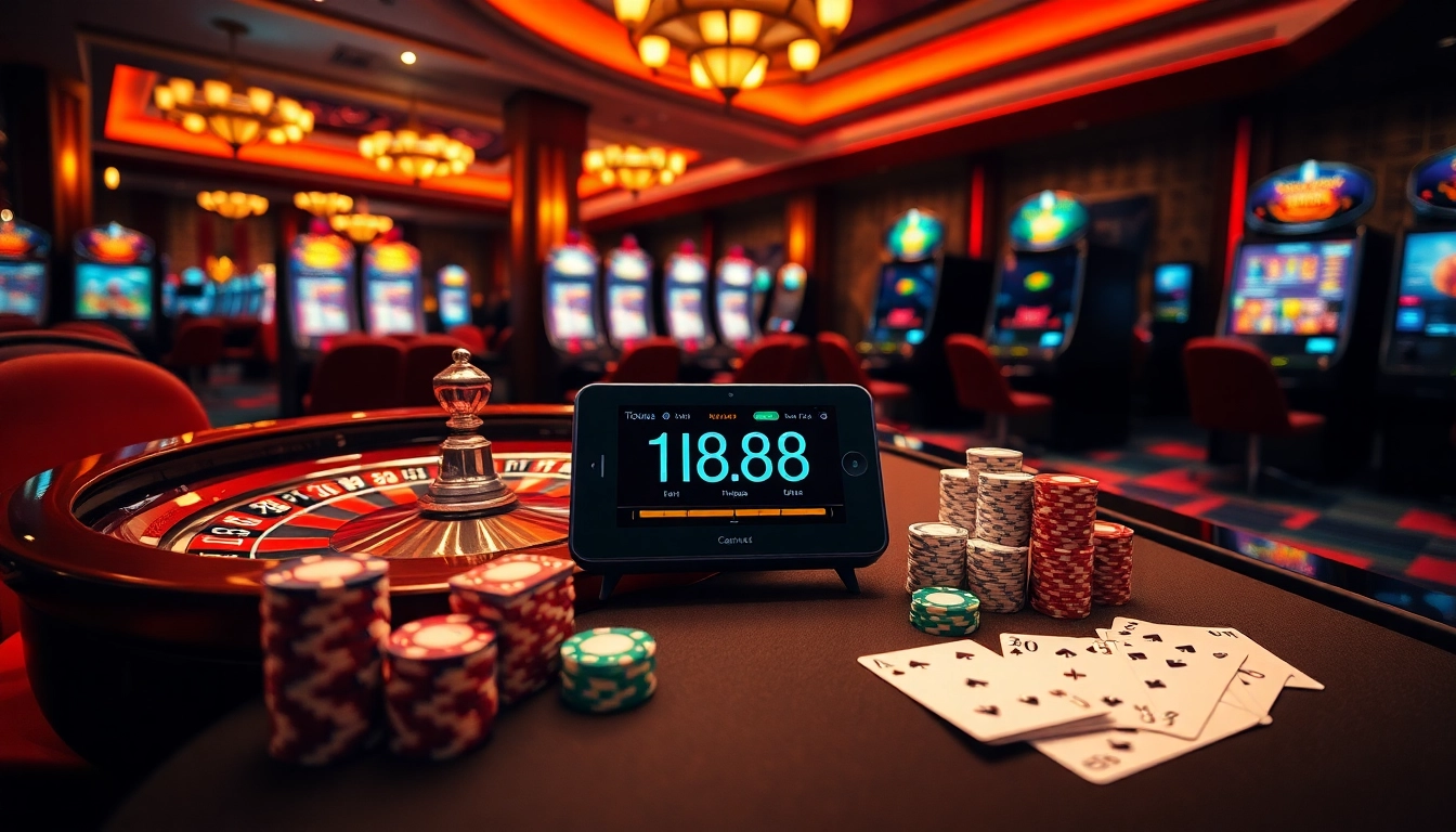 Enhance your gaming experience with the iP88 while playing at a vibrant casino table.
