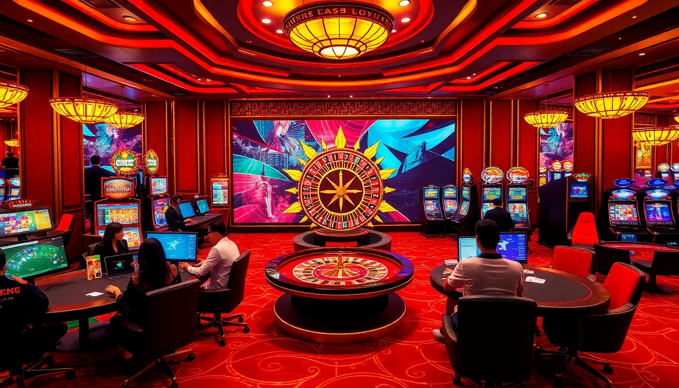 Exciting online gambling experience at WIN 678 with luxurious casino visuals.