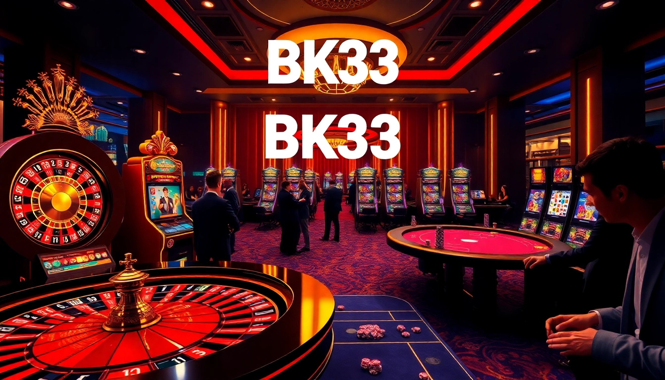 Experience high-stakes gaming with bk33 in an elegant casino atmosphere featuring online roulette and poker.
