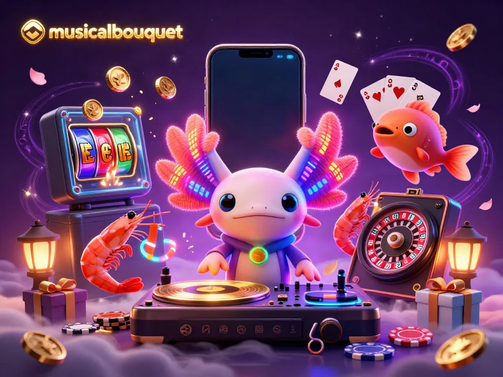 Engage with musicalbouquet at this vibrant casino scene featuring thrilling slot games.