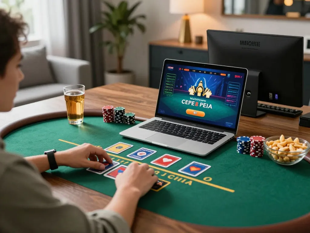 Player enjoying an engaging live dealer game at lv88, showcasing an exciting online gambling experience.