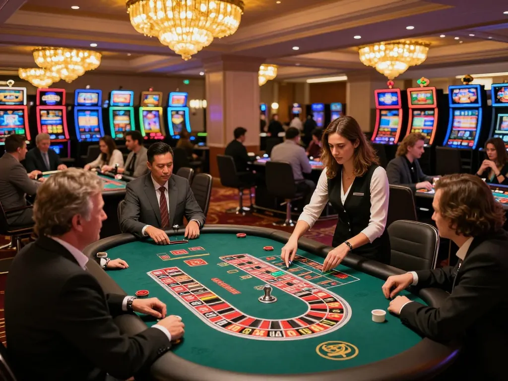 SC88 players enjoy exciting roulette action at a luxurious casino table.