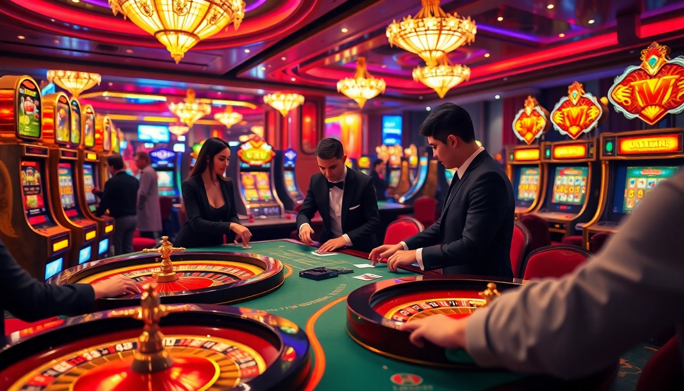 Experience thrilling gaming action at l444.art with vibrant casino tables and professional dealers.