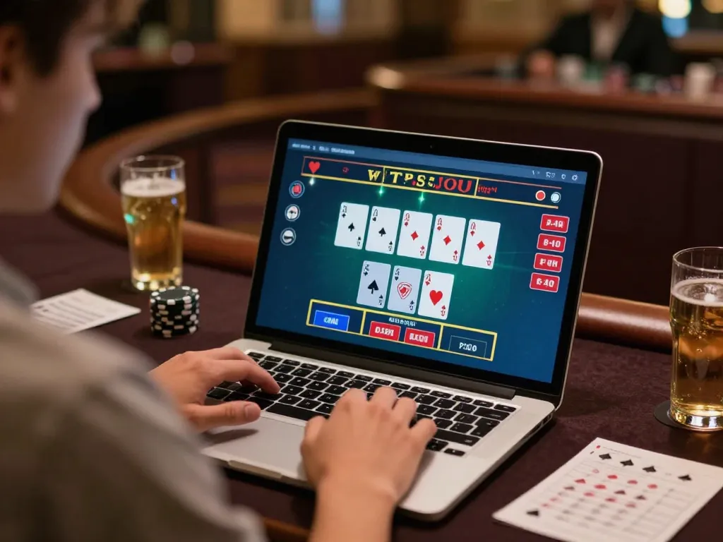 Player engaging in online blackjack at SC88, showing focus and strategy during the game.