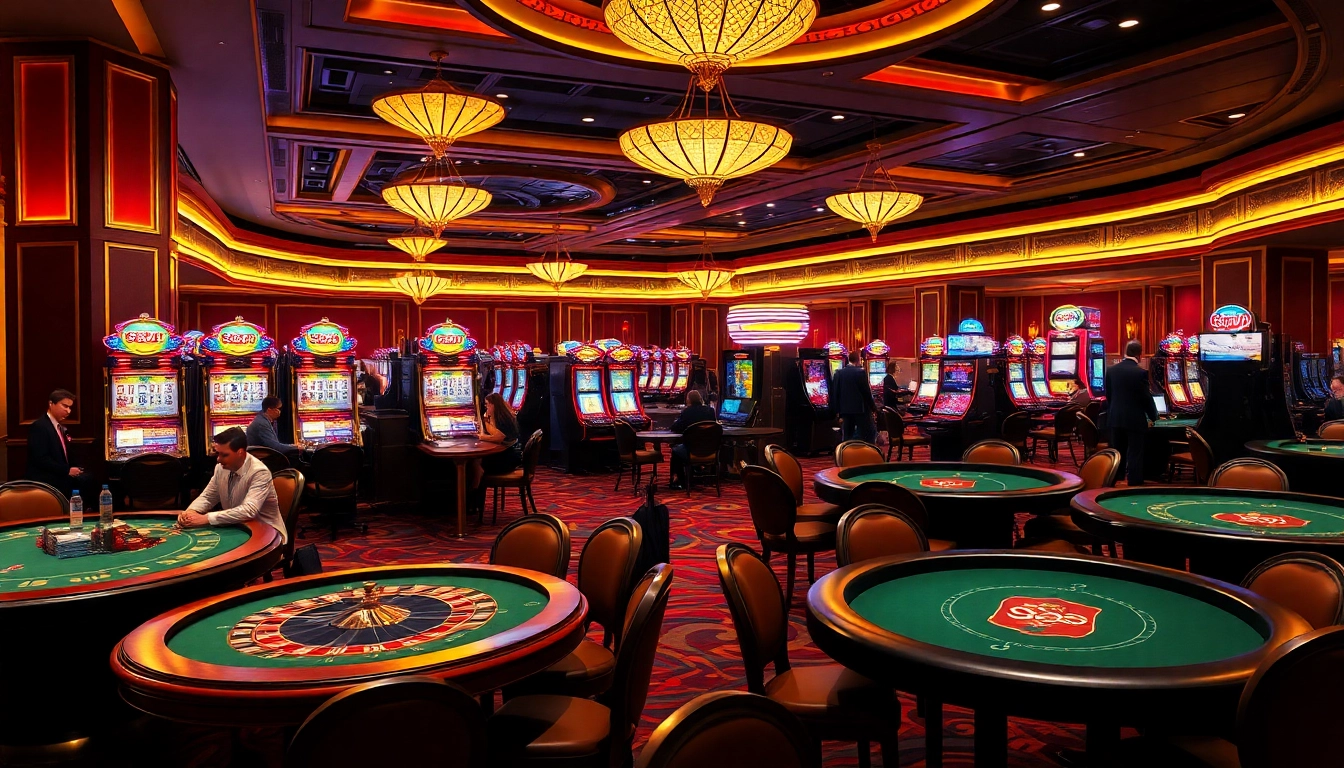 SODO CASINO 66 gaming scene with players at tables and vibrant slot machines in action.