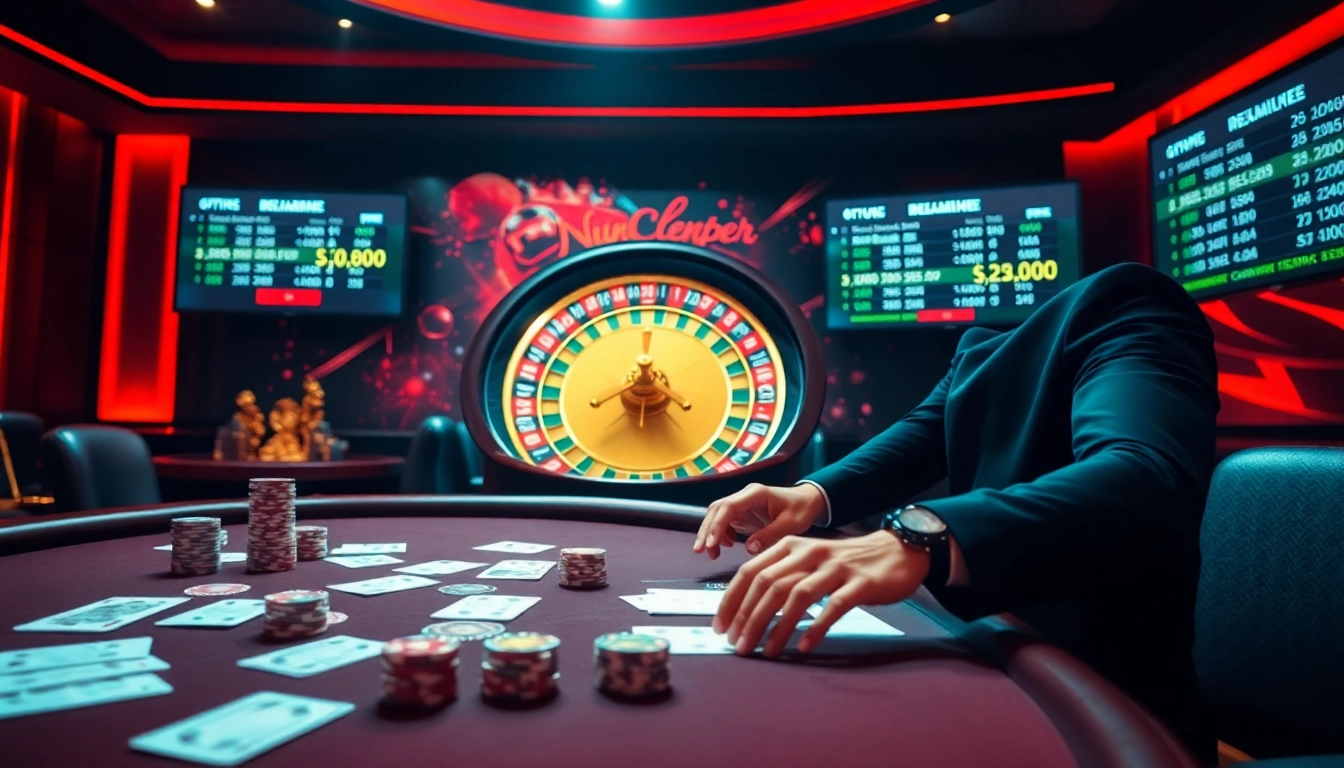Engaging gamblers at https://kim88.center/ with a lively casino experience featuring roulette and card games.