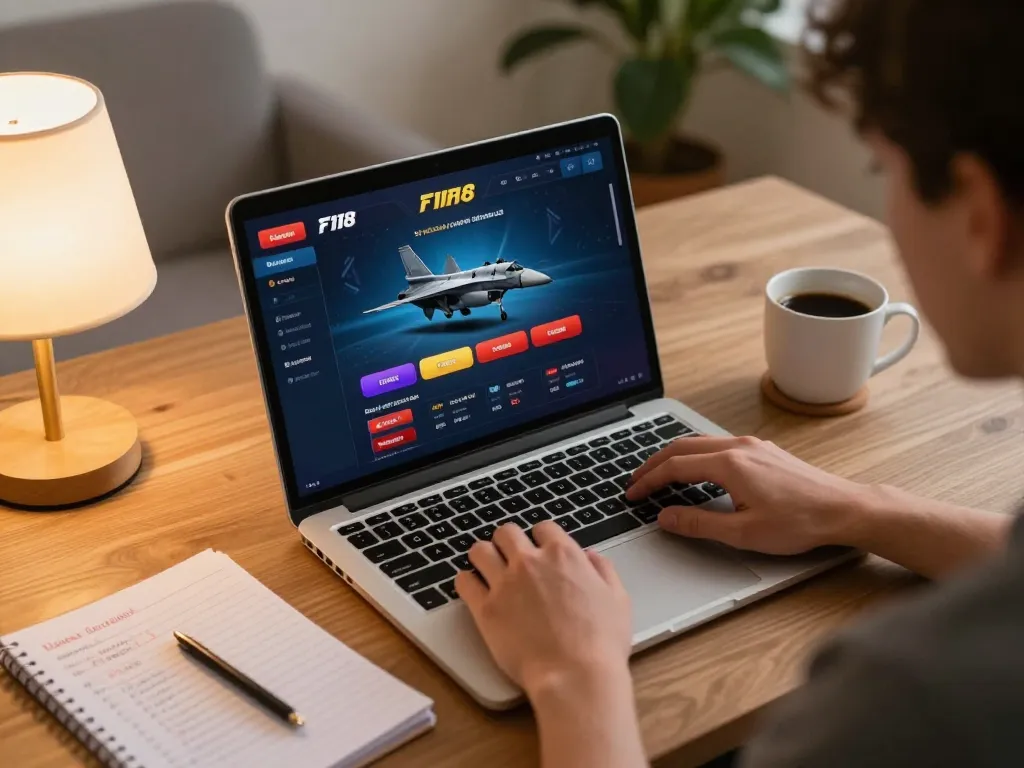 Experience F168 online gaming strategy at home with cozy setup and betting notes.
