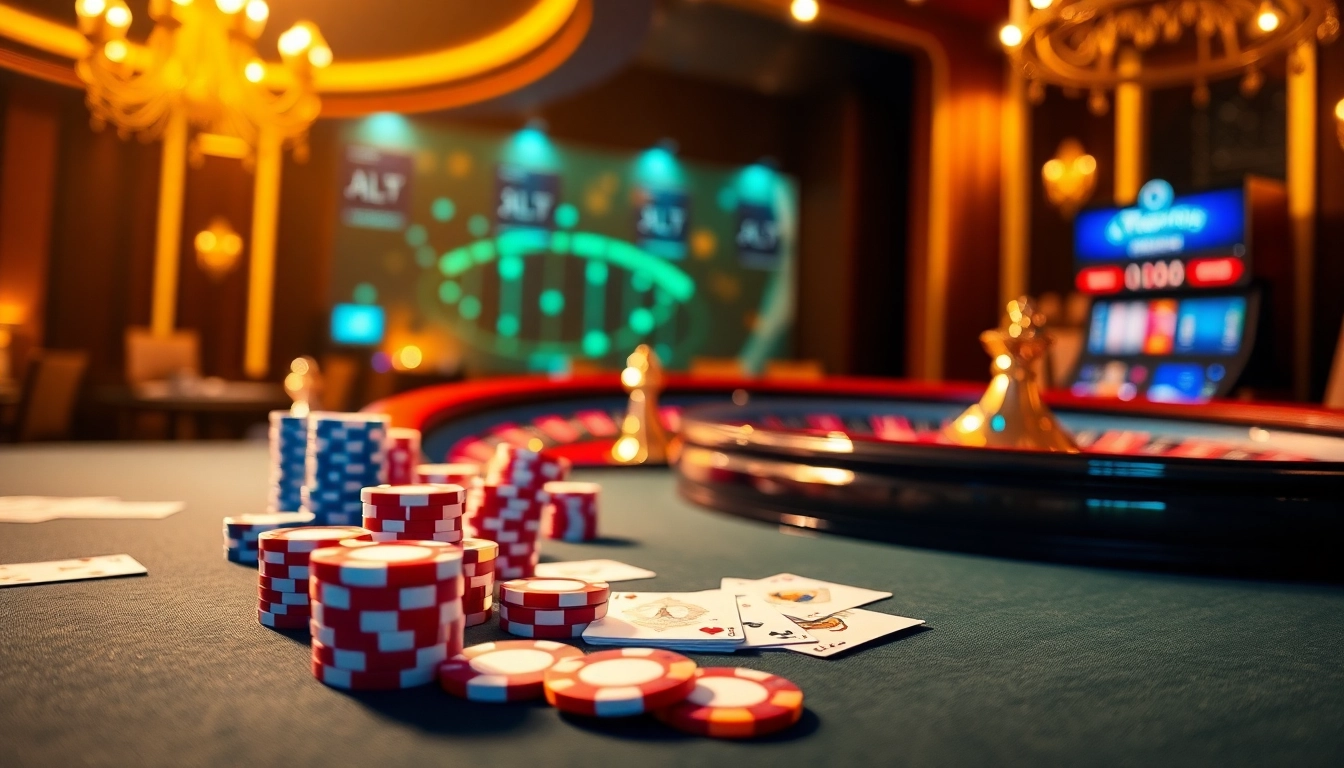 Experience thrilling gameplay at https://zx88.live/ with poker chips and roulette wheel in action.