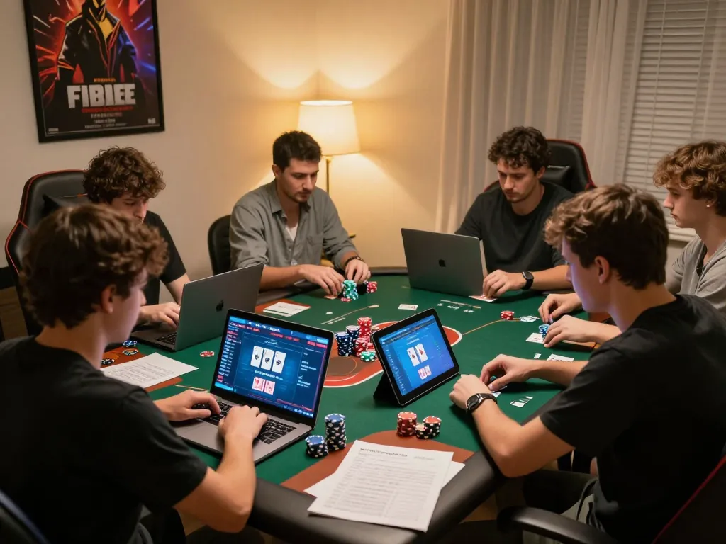 Players enjoying a thrilling online poker game on 555WIN, showcasing competitive gaming and strategic excitement.