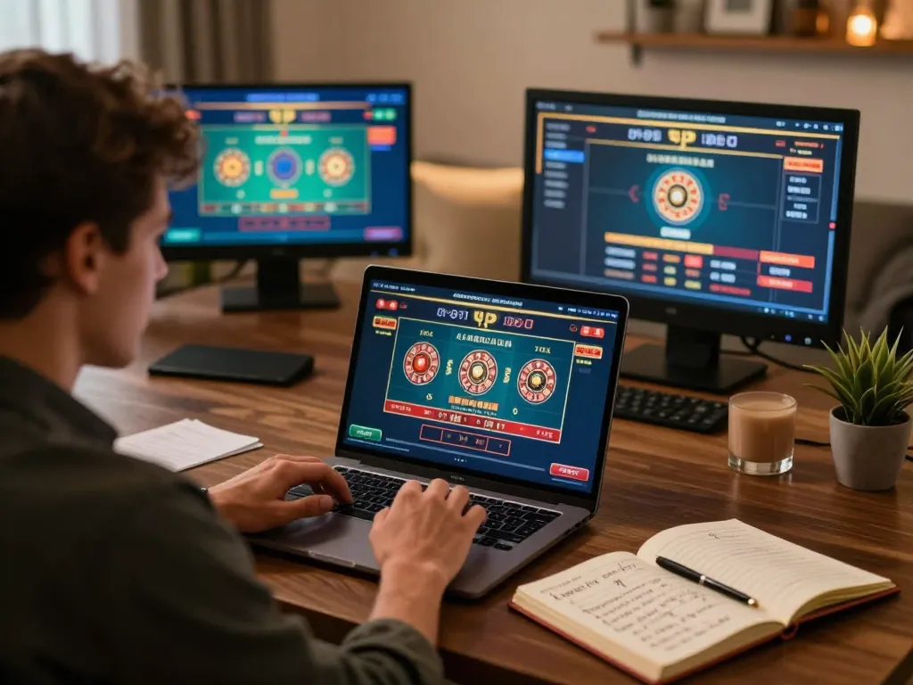 Player engaging in live casino games on GK88’s platform, showcasing serious gaming strategies.