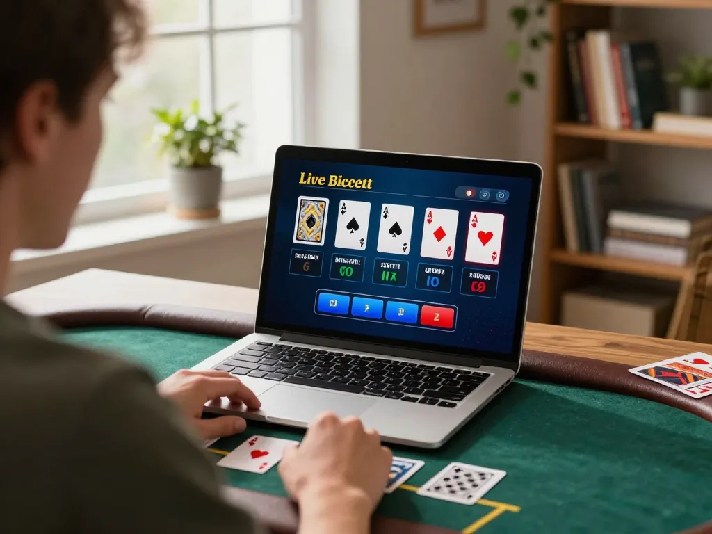 Playing live dealer blackjack on https://mm88vin.com/ with a cozy home setup.