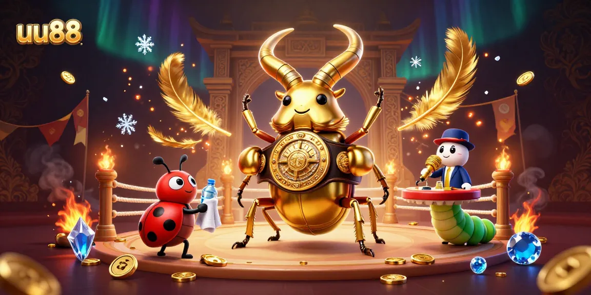 Experience thrilling action at uu88 with vibrant 3D illustration featuring iconic characters and gambling elements.