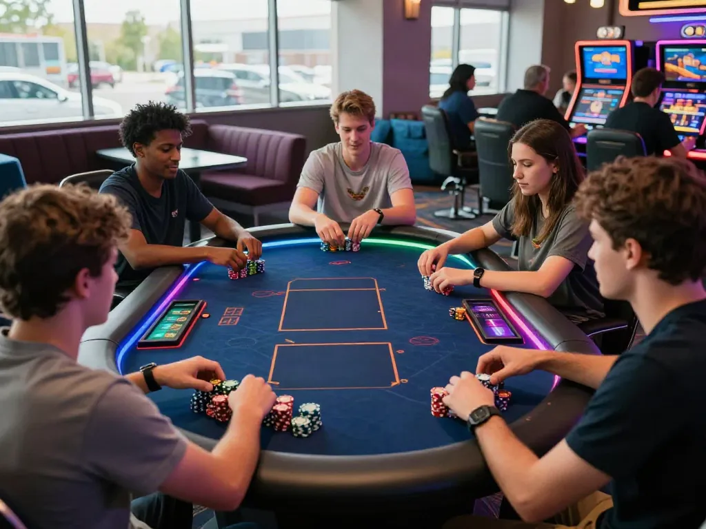 Players enjoying a non Gamstop casino experience in a modern gaming environment.