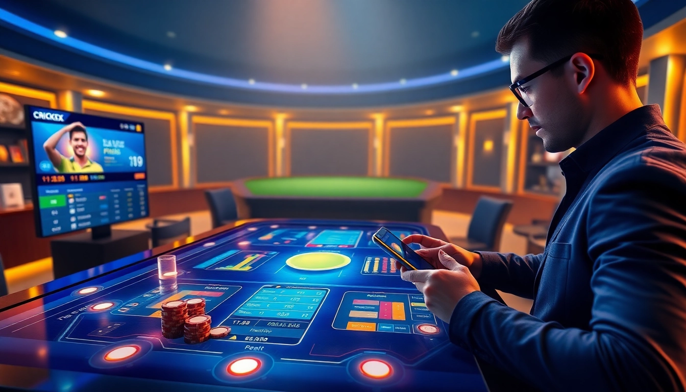 Crickex online betting scene highlighting cricket odds and digital betting excitement.