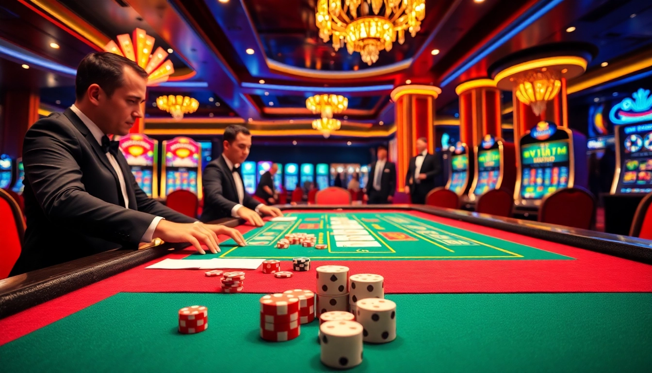 Experience the excitement of Trang chủ 69vn with luxury casino gaming elements and vibrant ambiance.