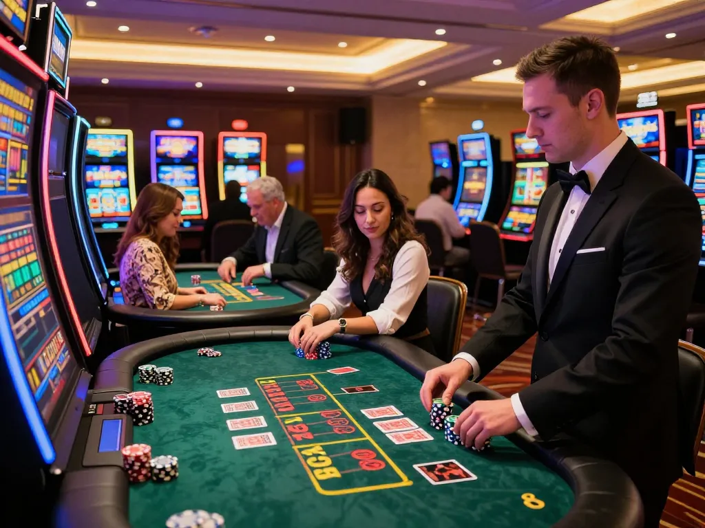 Players experiencing the excitement of GO8 casino games, with dynamic gameplay and vibrant atmosphere during high-stakes action