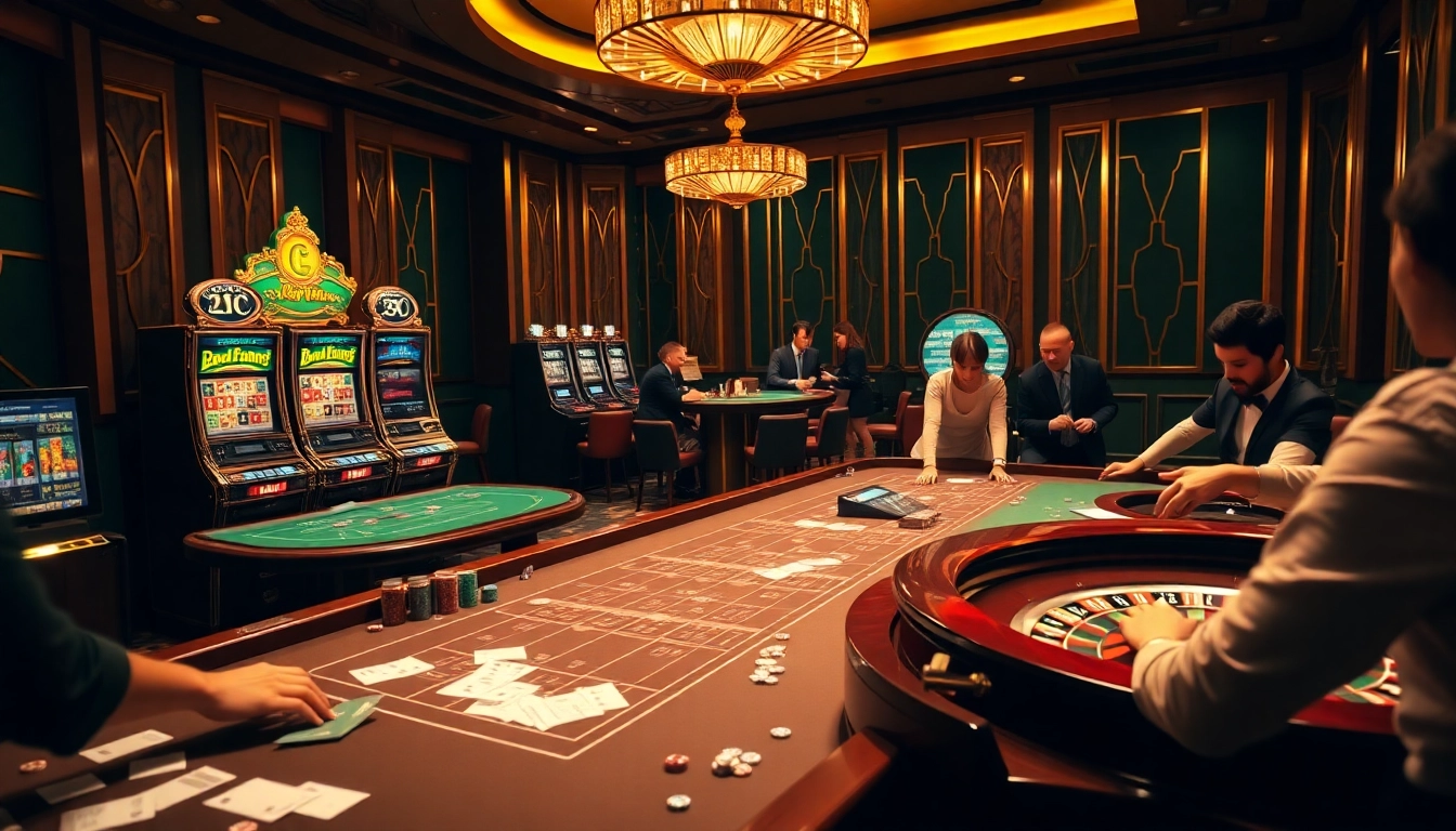 Experience the excitement at bomwin1.it.com with vibrant casino gaming tables and luxury atmosphere.