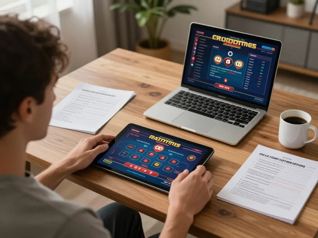 Engaging in online gaming at O8 with strategic notes and a cozy atmosphere.