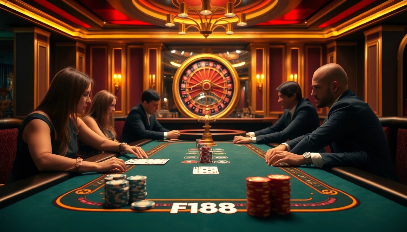 Experience thrilling poker action at https://f168.me/ with vibrant colors and professional ambiance.
