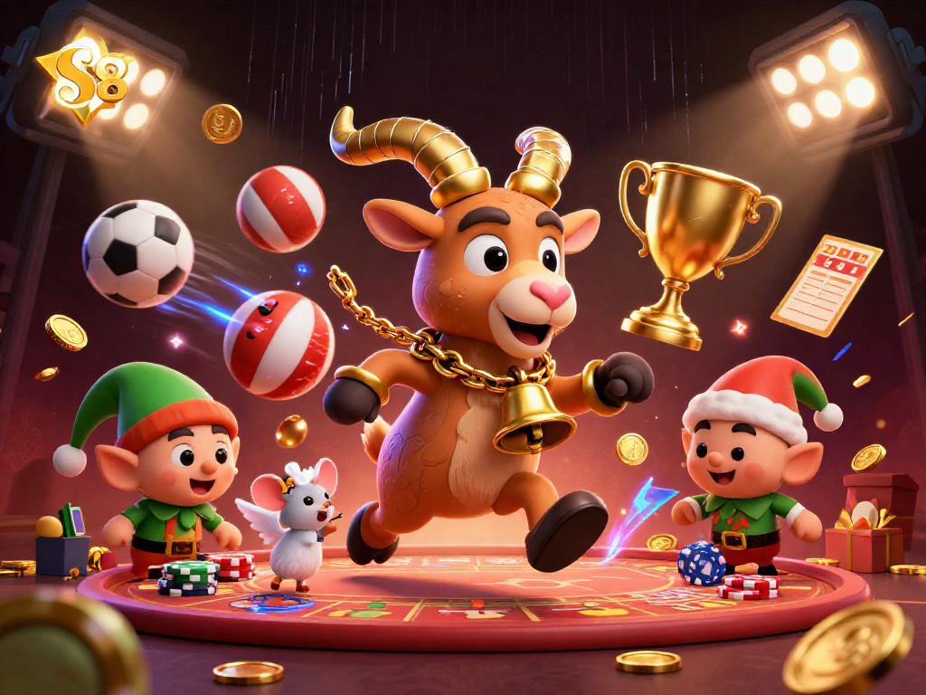 Experience S8's vibrant gambling scene where Krampus and friends bring chaotic festive action.