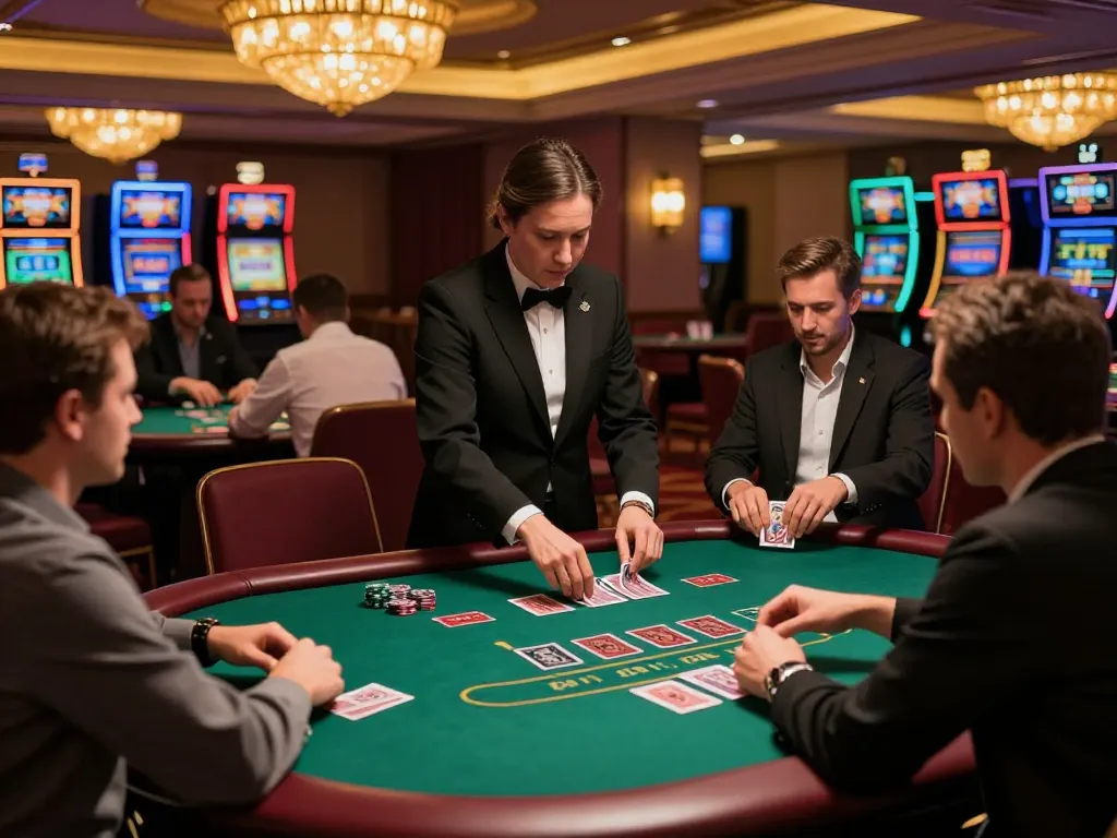 Players enjoy blackjack at 789bet casino with dynamic action and elegant atmosphere.