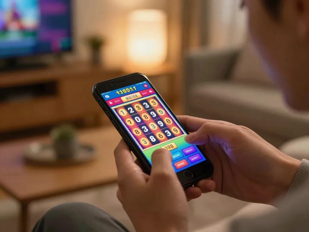 Terlibat dalam permainan strategis di aplikasi slot toto melalui smartphone di lingkungan rumah yang nyaman.