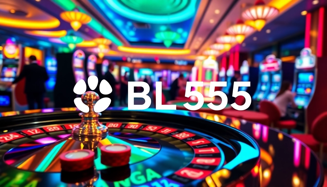 Experimente a emoção do BL555 com mesas de cassino vibrantes e jogadores.