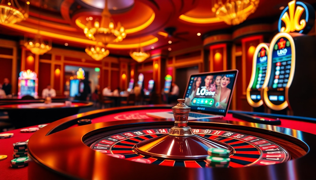 Lô đề online offers engaging betting experiences at a vibrant casino table with roulette and poker chips.