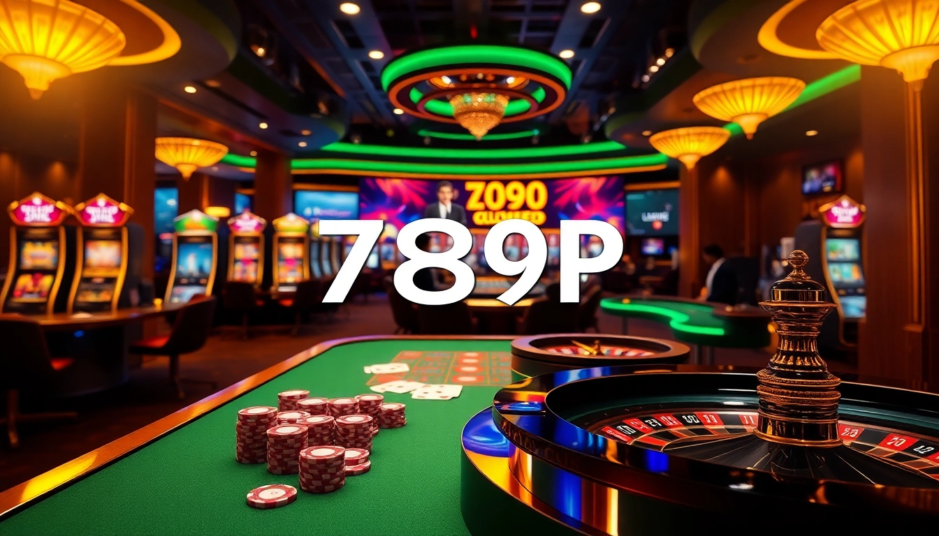 Engaging online casino interface featuring 789P logo with vibrant table games and live dealer.