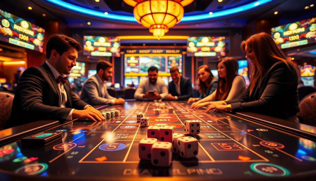 Xóc đĩa đổi thưởng rút tiền thật with vibrant casino atmosphere displaying immersive gameplay and betting excitement.