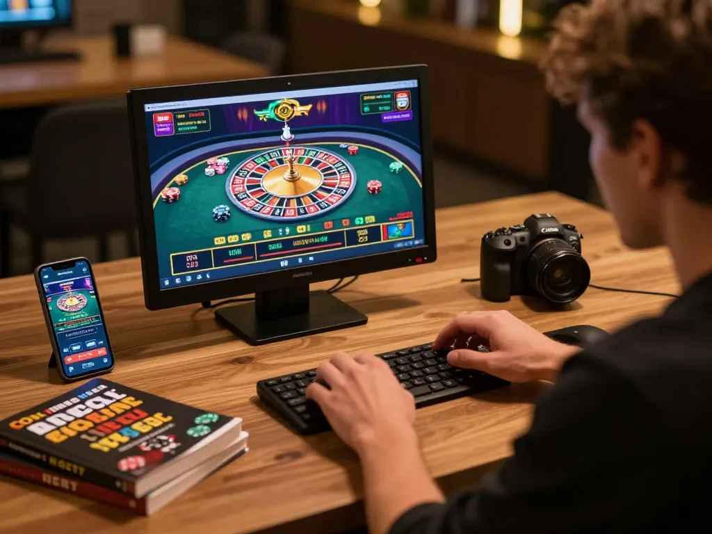 Experience top-notch online gaming thrills with OK365 as a player bets on roulette.