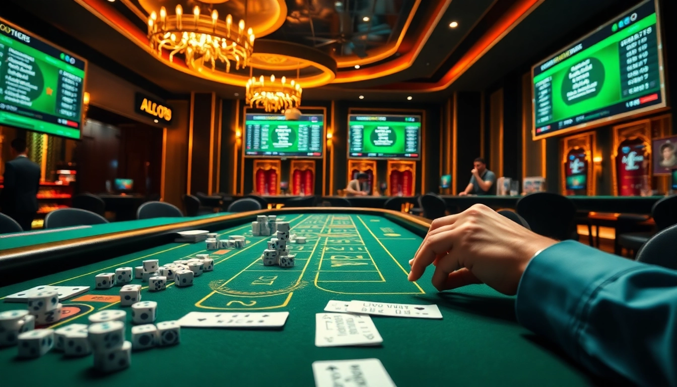 Alo 789 highlights an exciting online gambling experience with vibrant casino tables and betting action.