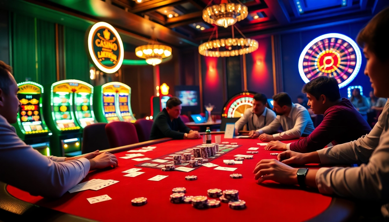 The hidden wiki features an upscale poker game with vibrant colors, immersive casino elements, and engaged players.