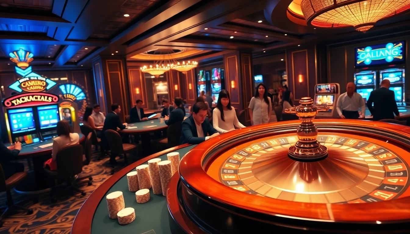 Engage with thrilling gaming experiences at https://luck8.media/ featuring luxurious casino tables and vibrant slot machines.