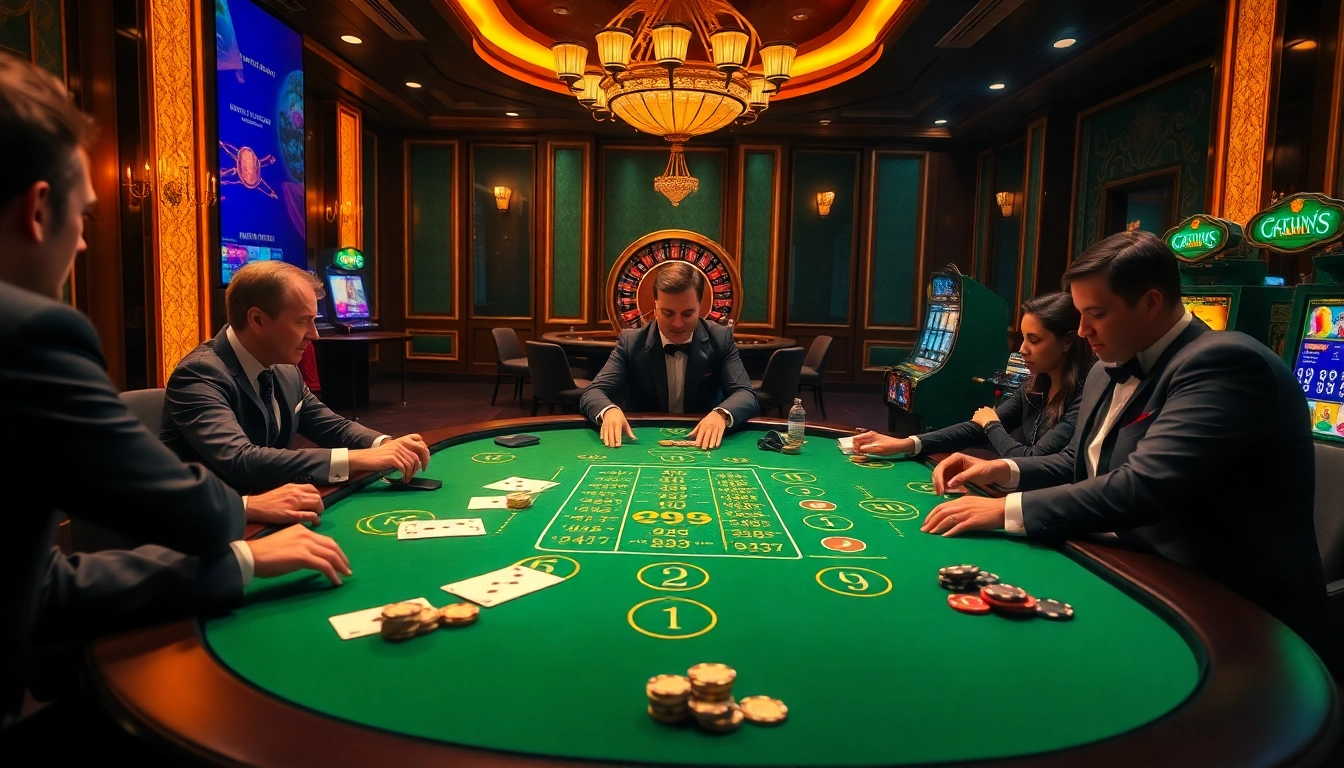 Players engaged in a high-stakes blackjack game at a casino, showcasing the excitement of 'chotruyen' in gambling.